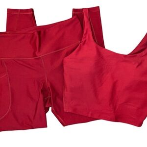 Old Navy Bra & Leggings Large Red